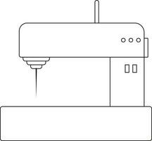 línea Arte de coser máquina en antecedentes. vector