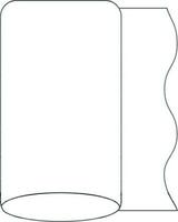 Line art cloth roll on white background. vector