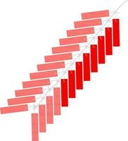 Flat illustration of red firecracker. vector
