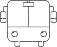 Line art illustration of a Bus. vector