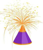 Illustration of exploded firecracker. vector