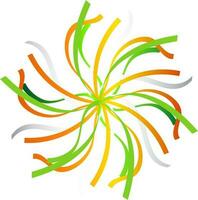 Shape of colorful ribbon flower. vector