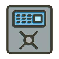 Safety Box Vector Thick Line Filled Colors Icon Design