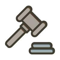 Law Vector Thick Line Filled Colors Icon Design