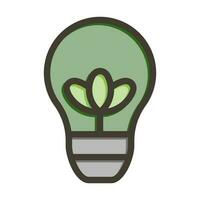 Eco Friendly Vector Thick Line Filled Colors Icon Design