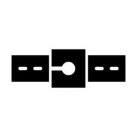 Belt Glyph Icon Design vector