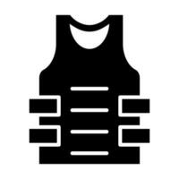 Vest Glyph Icon Design vector