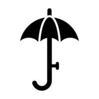 Umbrella Glyph Icon Design vector
