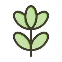 Plant Vector Thick Line Filled Colors Icon Design