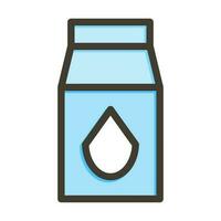 Milk Vector Thick Line Filled Colors Icon Design