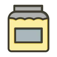 Honey Jar Vector Thick Line Filled Colors Icon Design