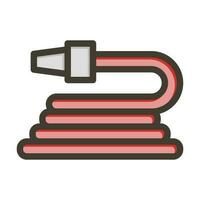 Water Hose Vector Thick Line Filled Colors Icon Design