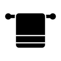 toalla glifo icono diseño vector
