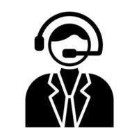 Commentator Glyph Icon Design vector