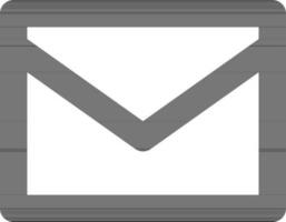 Flat style Mail or envelope icon in line art. vector