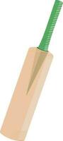 Realistic Cricket Bat Element On White Background. vector