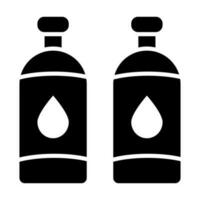 Water Bottles Glyph Icon Design vector
