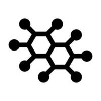 Molecule Glyph Icon Design vector