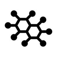 Molecule Glyph Icon Design vector