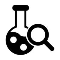 Research Glyph Icon Design vector