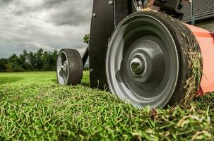 Grass Lawn Aerator Close Up photo