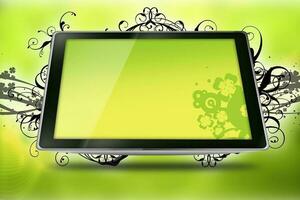 verde floral tableta foto