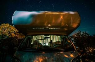 Night in RV Camper Van photo