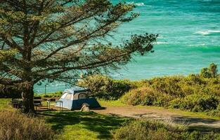 California Ocean Coast Tent Camping photo
