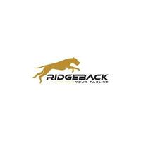 Ridgeback Dog Logo design vector