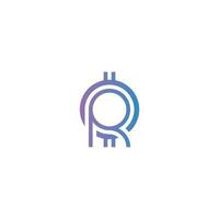 Letter R Token logo design vector