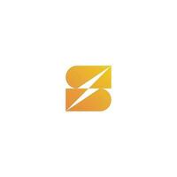 Letters S Bolt lightning Thunder logo design vector. vector