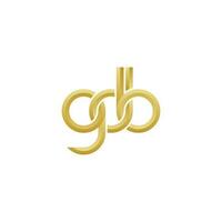 Letters GDB Monogram logo design vector