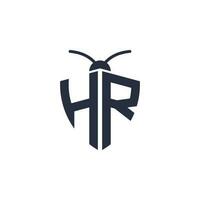 Letters HR Pest Control Logo vector