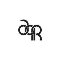 letras aqr monograma logo diseño vector