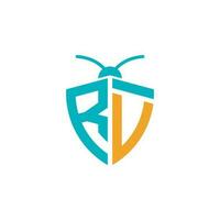 Letters RV Pest Control Logo vector