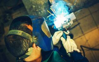 Welder and His Welding Job photo