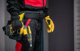 Worker with Power Tool photo