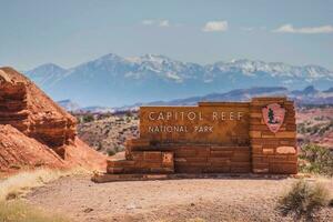 Capitol Reef Entrance Sign photo