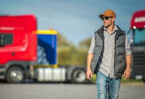 Trucker and the Truck Stop photo