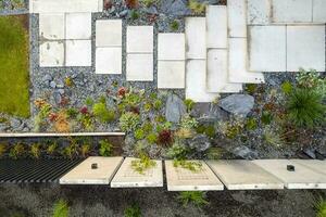 Modern Rockery Garden with Concrete Made Elements photo