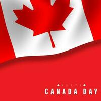 Primero de julio, contento Canadá día, vector ilustración
