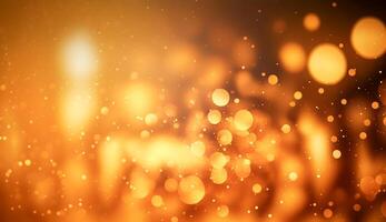 blurred golden warm yellow and orange abstract glitter background, photo