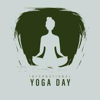 International yoga day vector illustration