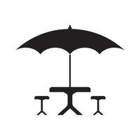 Terrace cafe icon vector