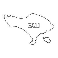 bali isla mapa icono vector