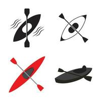 kayaking vector icon