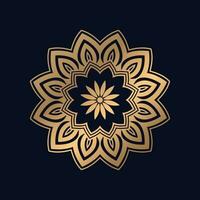 Luxurious mandala design with golden colorful vector Template