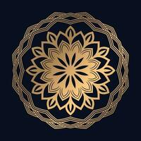 Luxurious mandala design with golden colorful vector Template