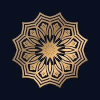 Golden Arabic Pattern Mandala Design Vector Template