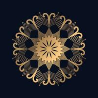 Golden Arabic Pattern Mandala Design Vector Template